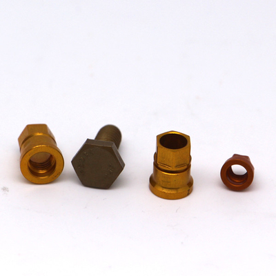 Milling CNC Brass Parts Black Oxide Coating Brass Connector Bolts